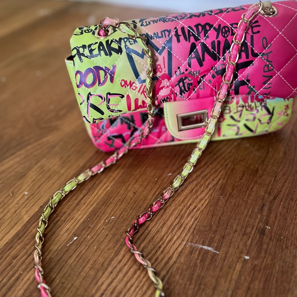 Colorful graffiti bag